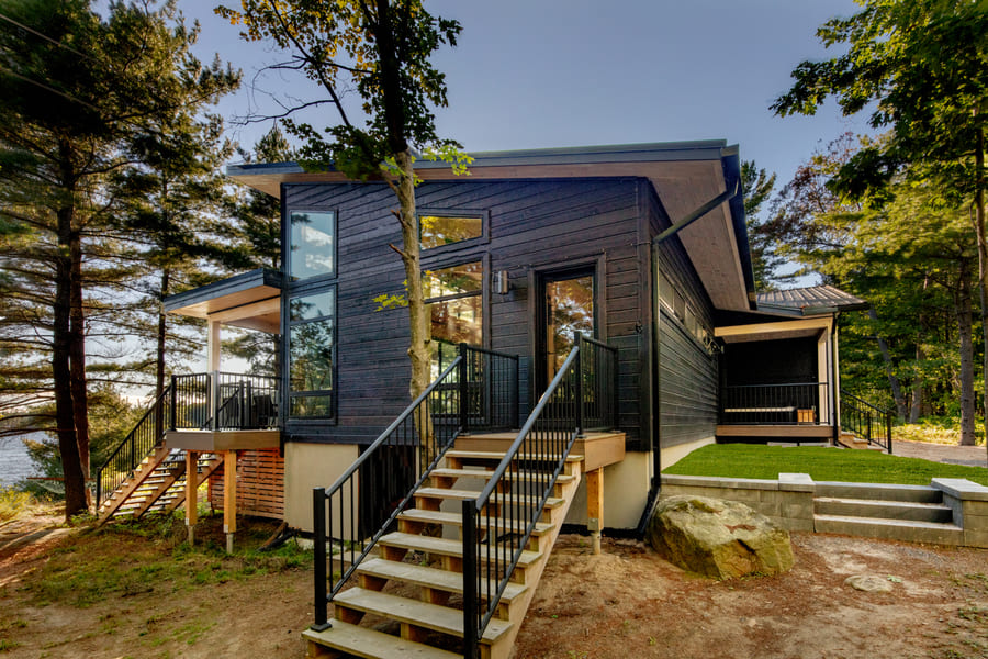 Trout Lake Minimalistic Timber Frame Custom Cottage Ballantyne Builds